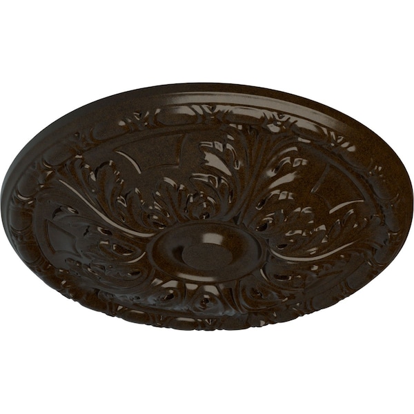 Granada Ceiling Medallion (Fits Canopies Up To 4 1/4), Hand-Painted Bronze, 15 3/4OD X 5/8P